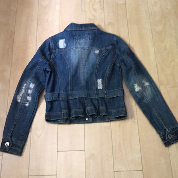 Toujou Distressed Jean Jacket, size S - Picture 2 of 4